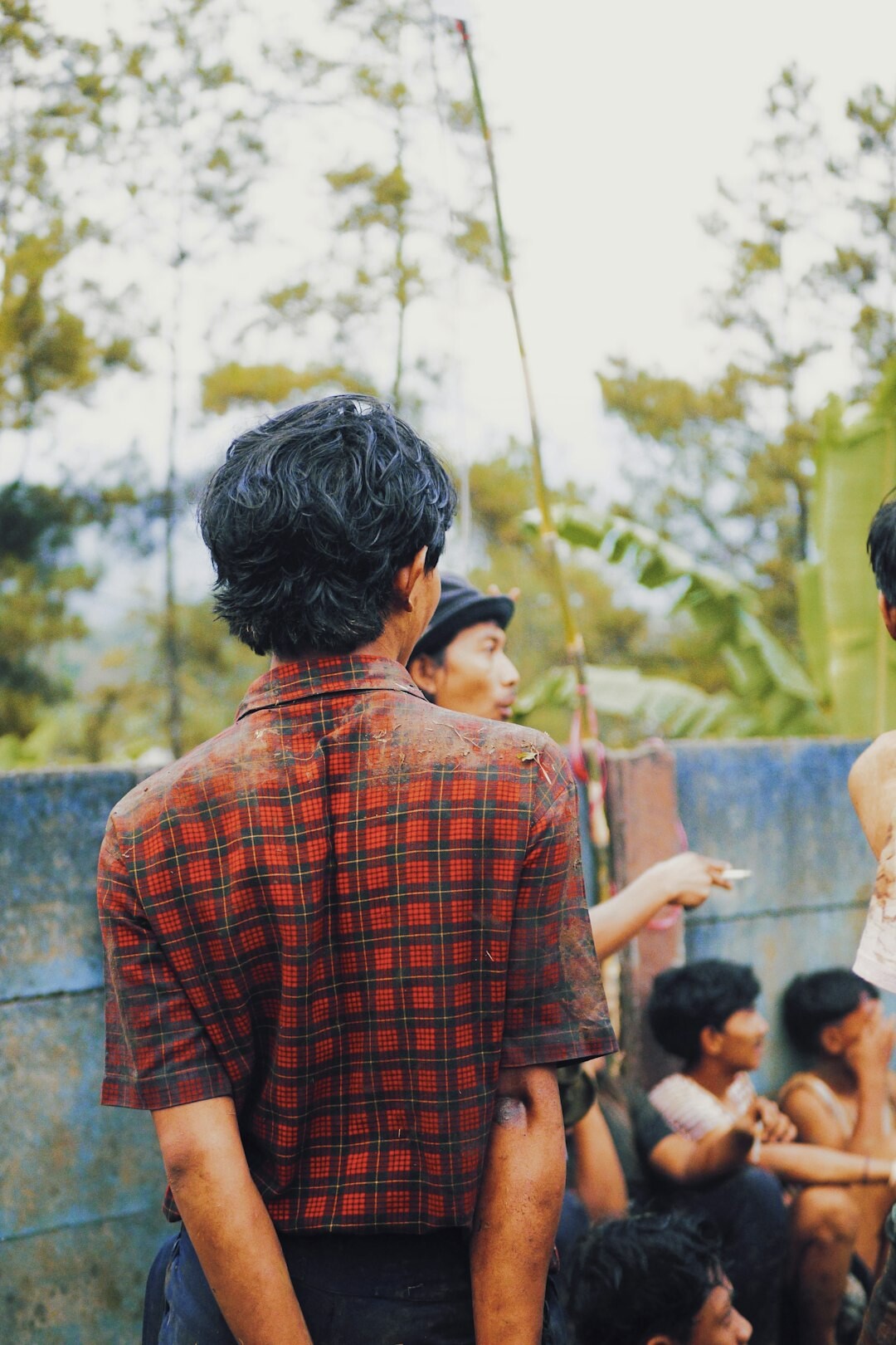 community meeting in village
