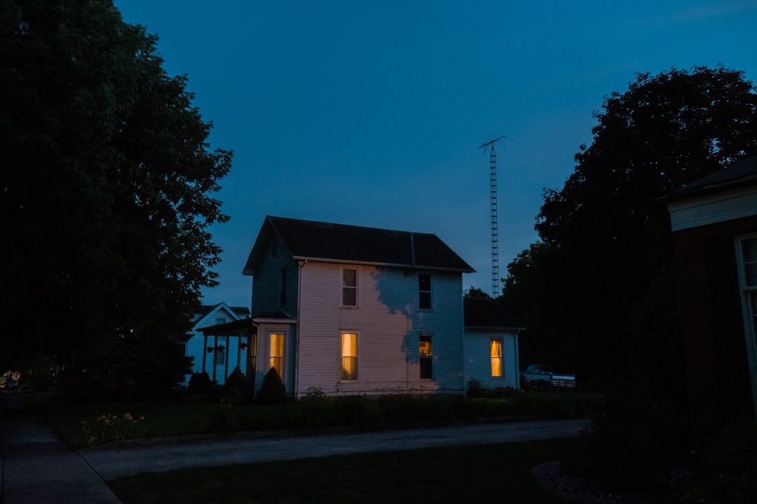 night lights in neighborhood